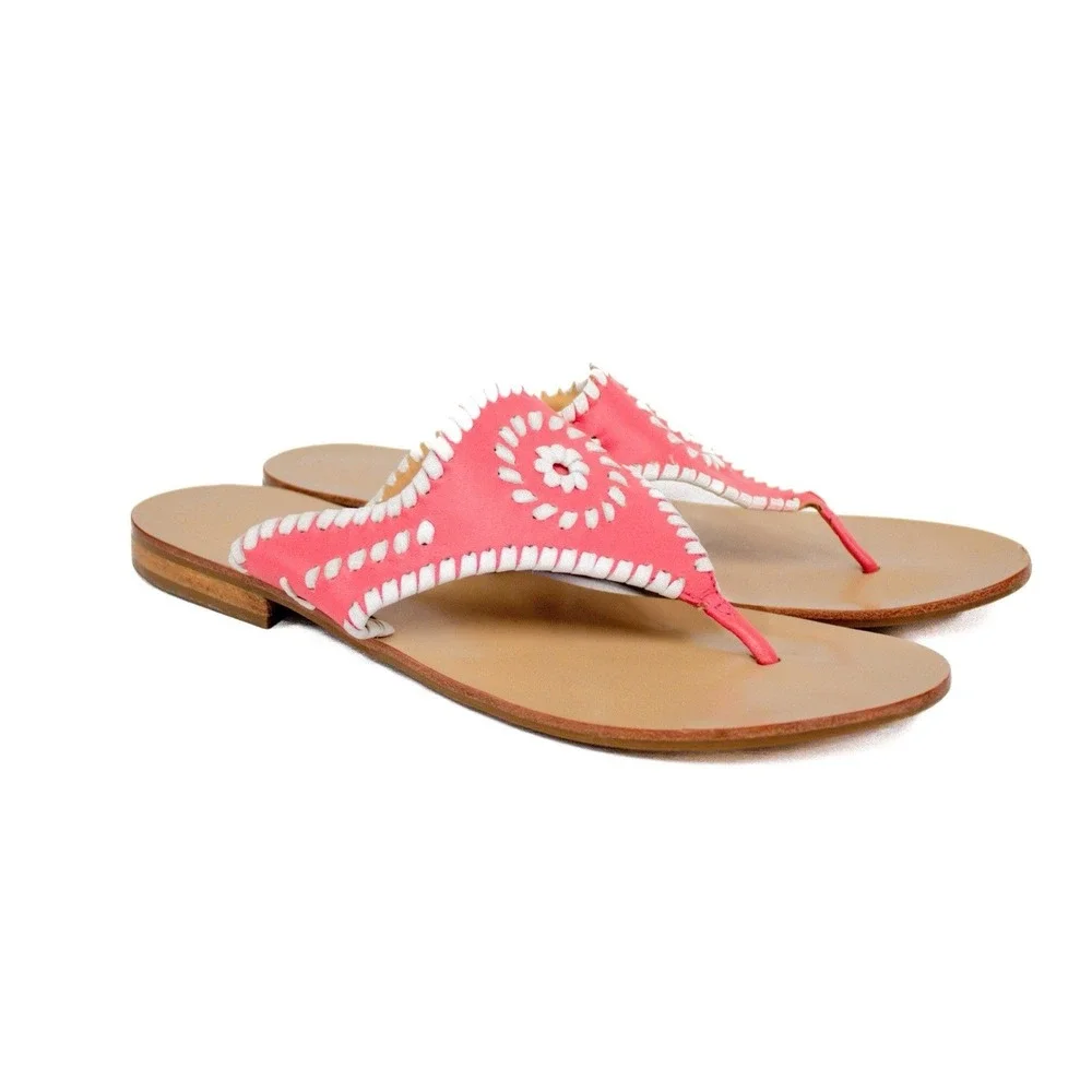 Jack Rodgers Leather Sandals Women's Size 9.5